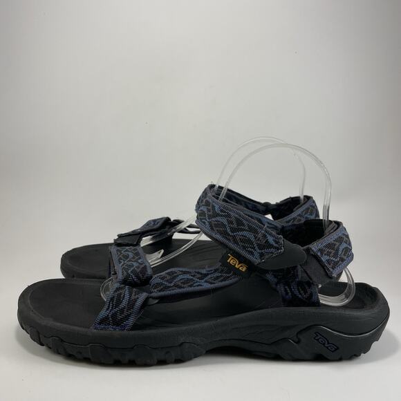 Teva Hurricane 4 Strappy Sandals Mens Size 9 Trail Navy Active Hike Water Aztec - Picture 3 of 9